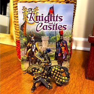 Knights and Castles Toy Set: book and action figure with horse